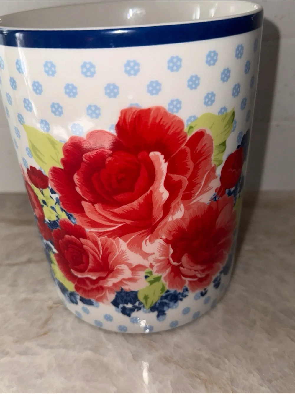 Pioneer Woman Gorgeous heritage, floral Utensil Crock